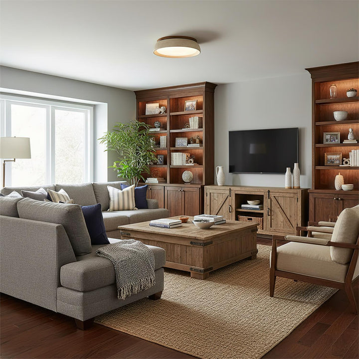 Luz de techo empotrada minimalista con LED integrado