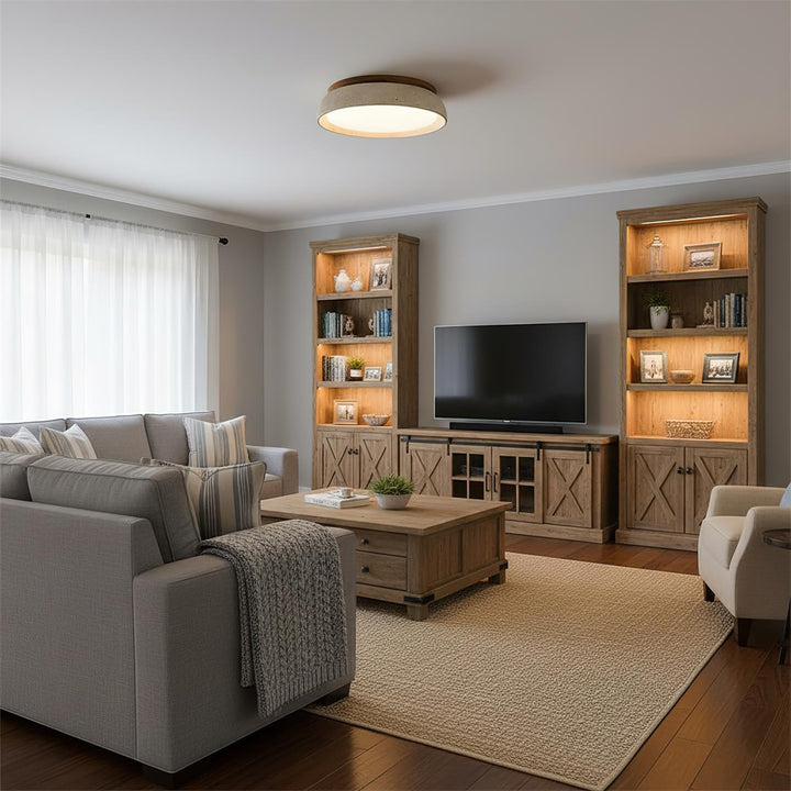 Luz de techo empotrada minimalista con LED integrado