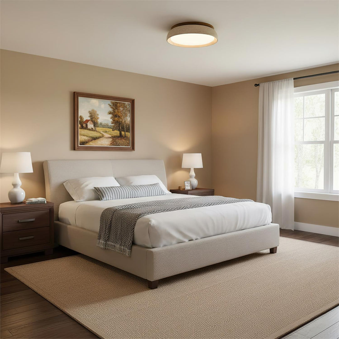 Luz de techo empotrada minimalista con LED integrado