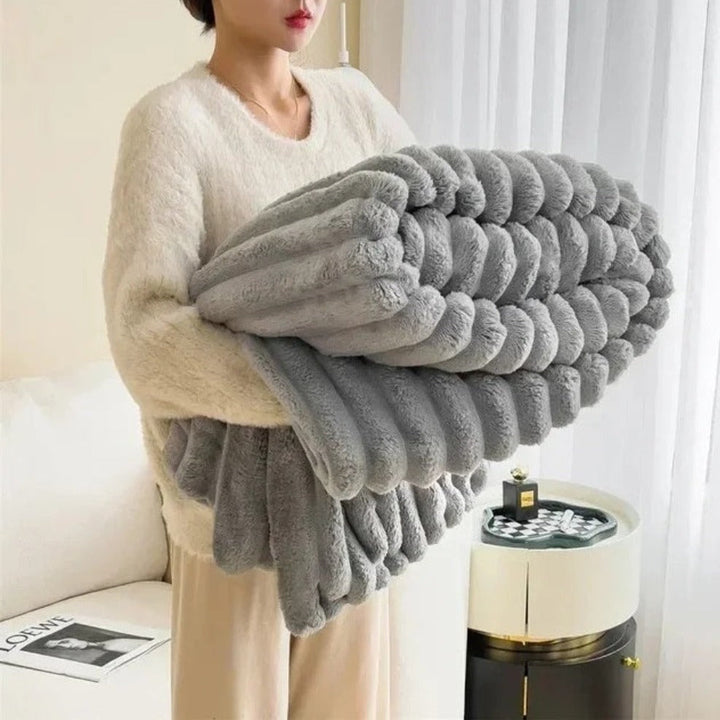 Striped Cosy Throw Blanket for Living Room & Bed