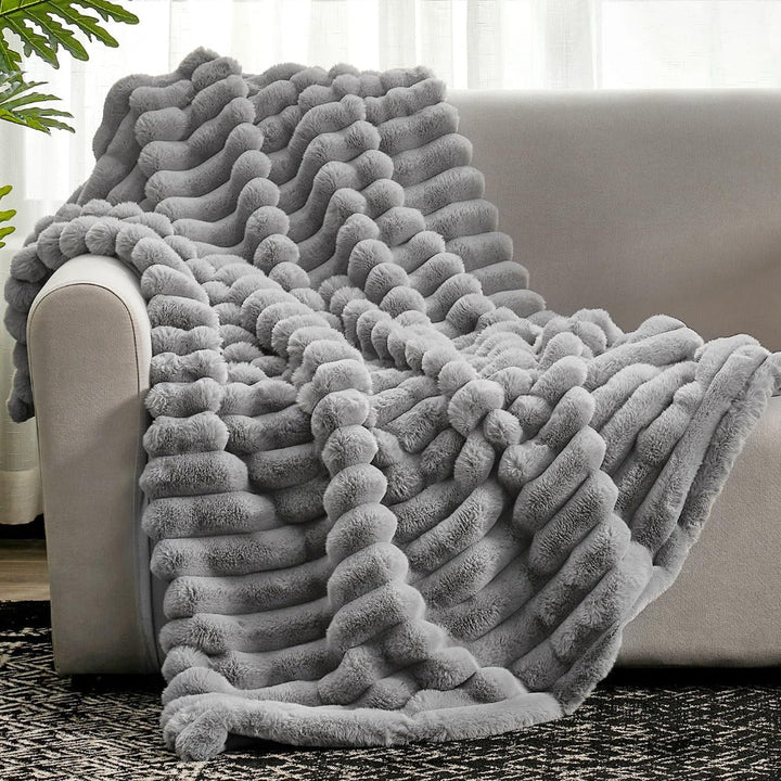 Striped Cosy Throw Blanket for Living Room & Bed