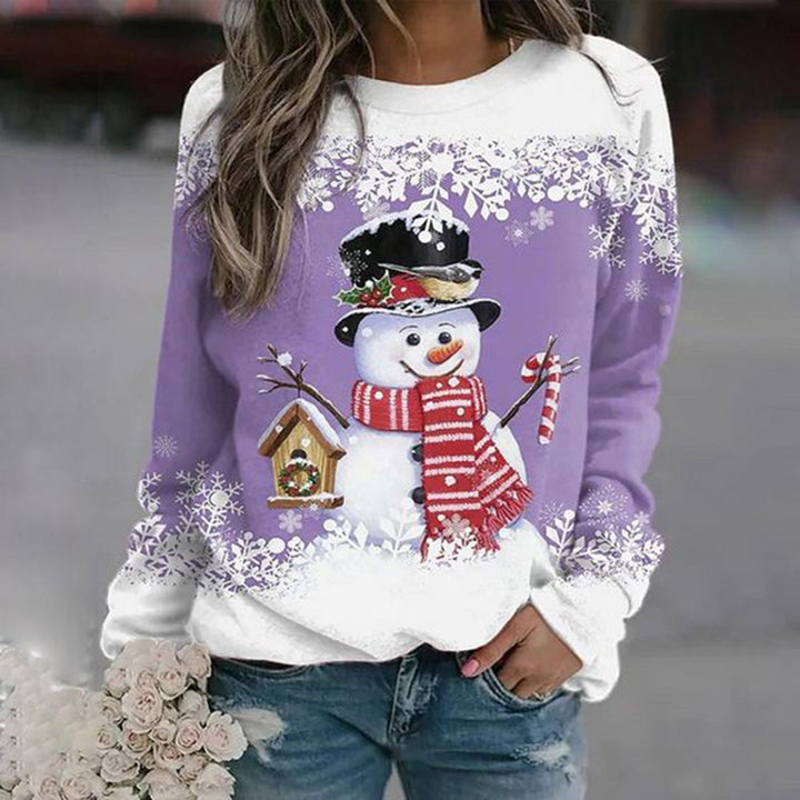 Winter-Weihnachtspullover Für Damen | Rundhals