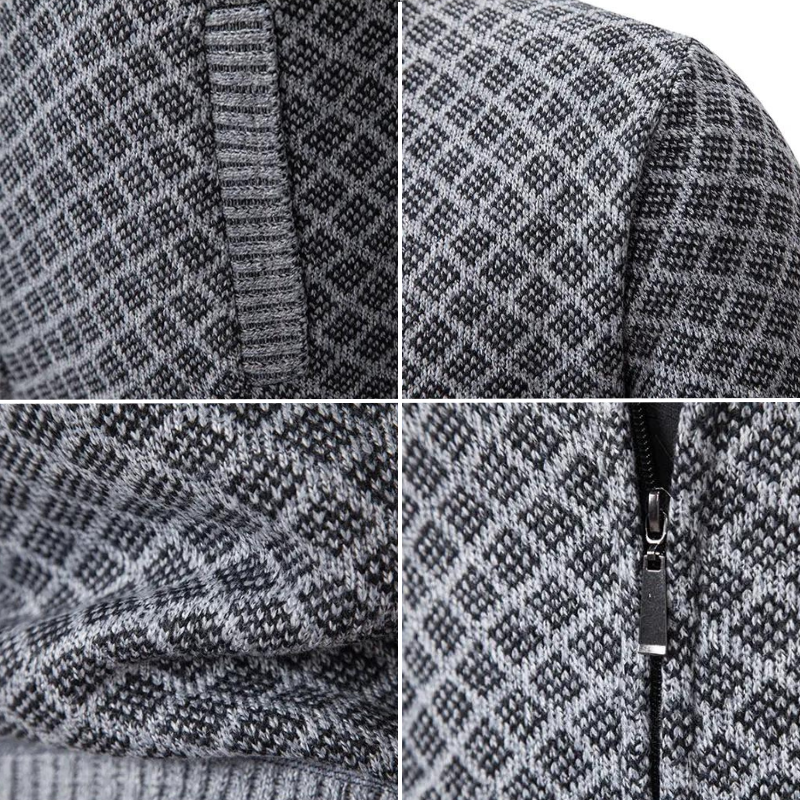 Strickpullover Mit Rautenmuster Für Herren | Mit Langen Ärmeln