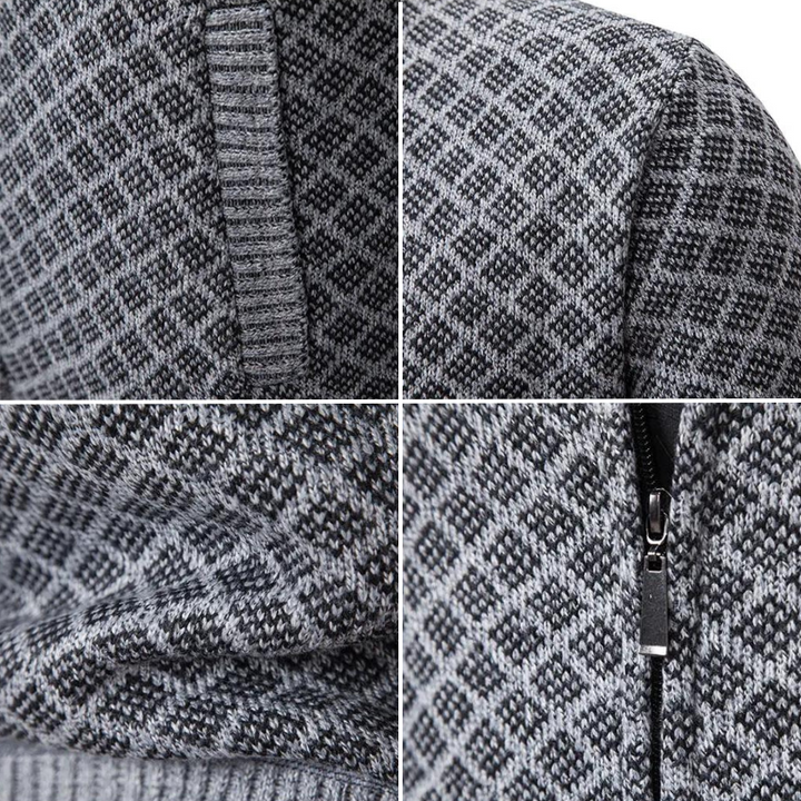 Strickpullover Mit Rautenmuster Für Herren | Mit Langen Ärmeln