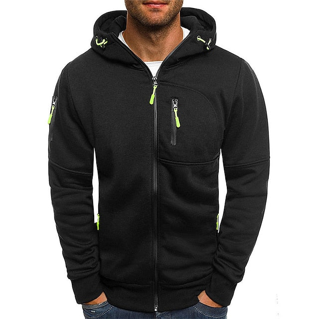 Kapuzenjacke Mit Reißverschluss Für Herren | Mit Langen Ärmeln