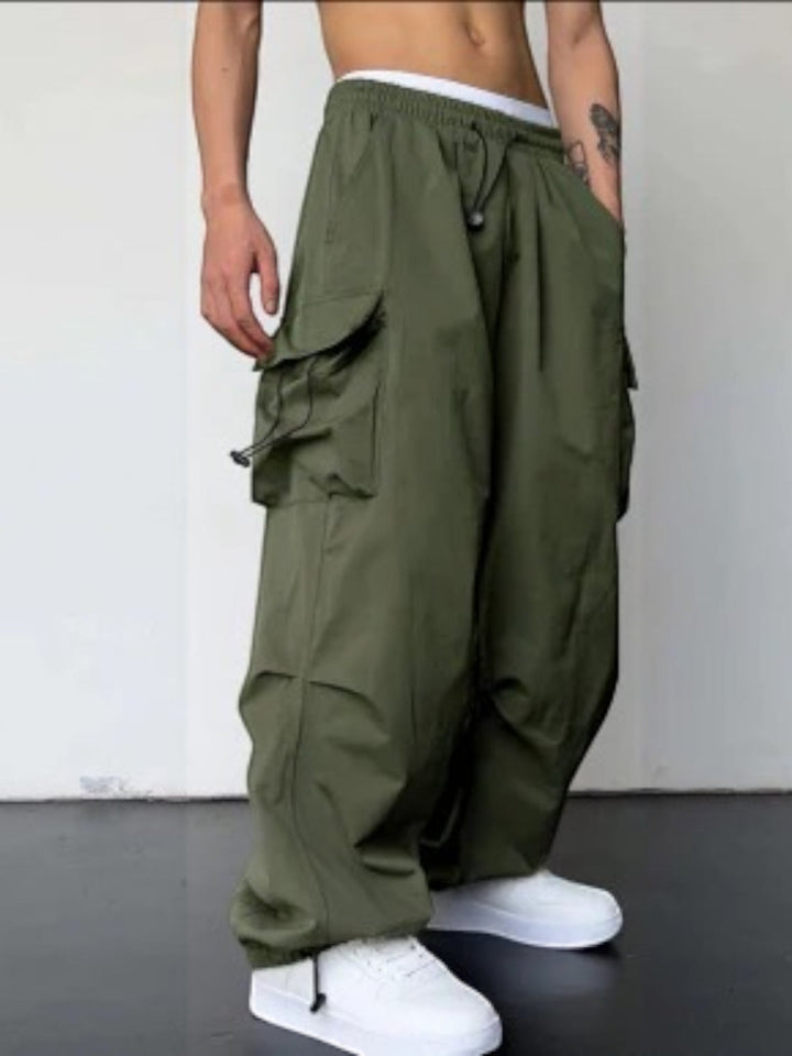Gaël | Lässige Herrenhose Mit Weitem Bein | Mehrere Taschen