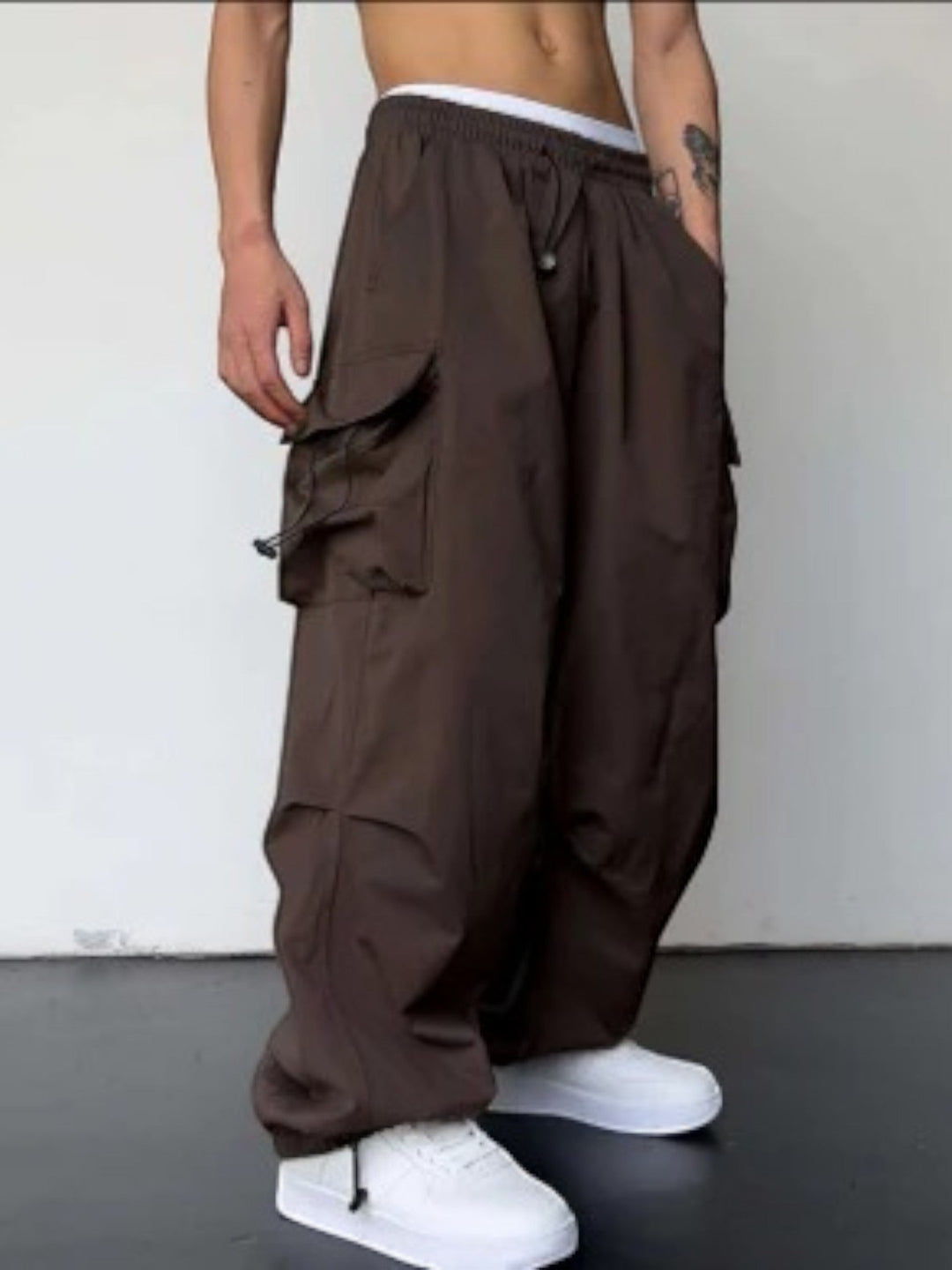 Gaël | Lässige Herrenhose Mit Weitem Bein | Mehrere Taschen
