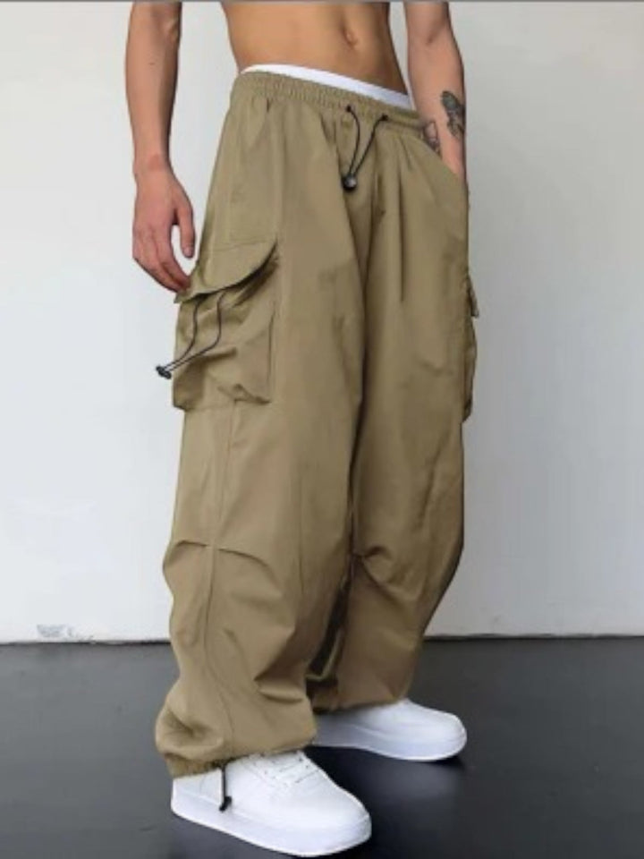Gaël | Lässige Herrenhose Mit Weitem Bein | Mehrere Taschen