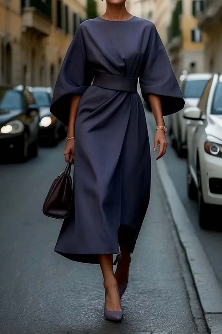 Damen Abendkleid Mit Laternenärmeln | Midi