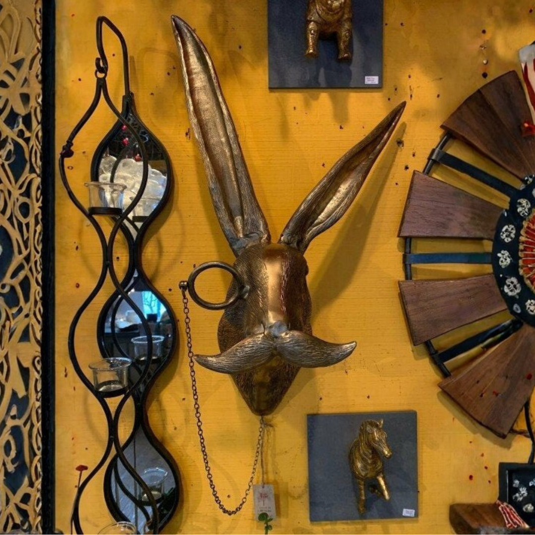 Deer Head Wall Decoration with Textured Antlers