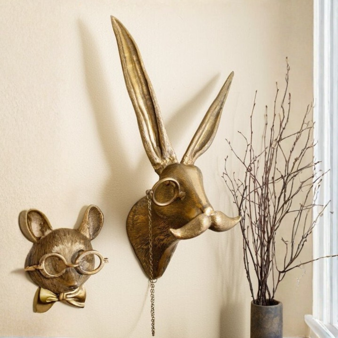 Deer Head Wall Decoration with Textured Antlers