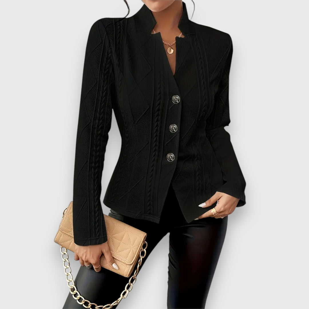 Langarm-Button-Down-Blazer Für Damen | Winter