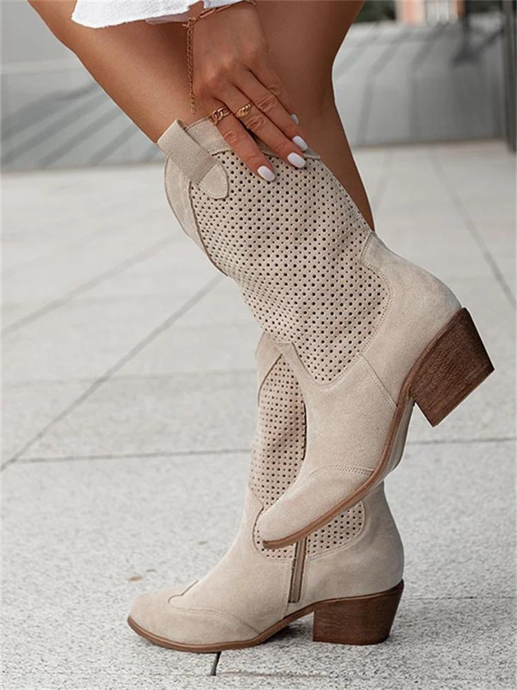 Stylische Cowboystiefel Für Damen | Blockabsatz