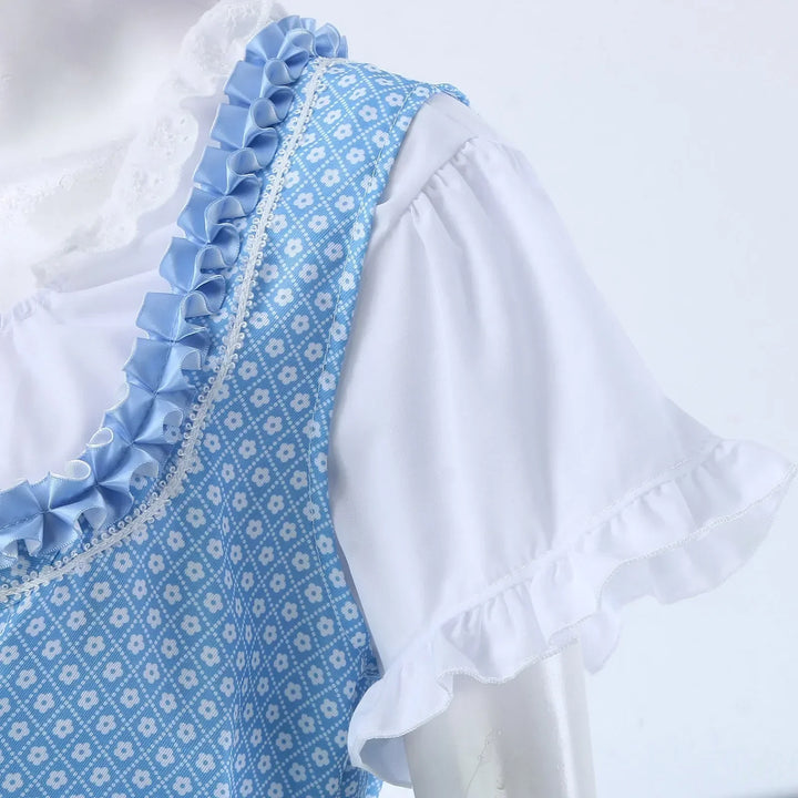 Trendiges Blaues Oktoberfest Dirndlkleid Für Damen | Midi