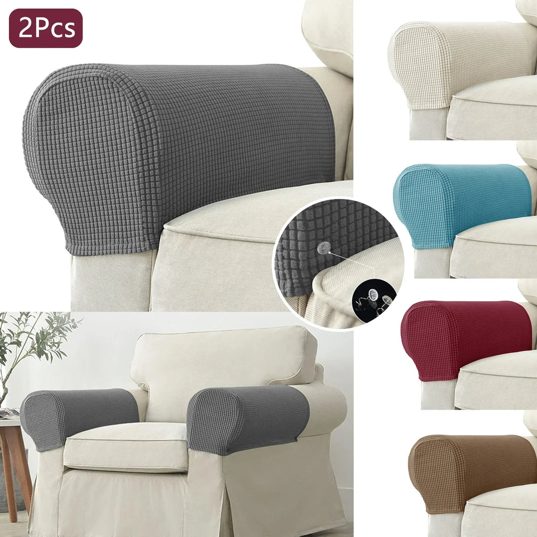 Armrest Covers Set Quilted Stretch Furniture Protection