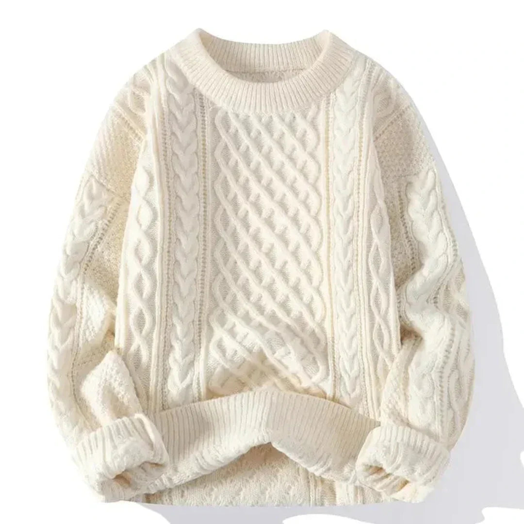 Herren Strickpullover Mit Rundhalsausschnitt | Langarm