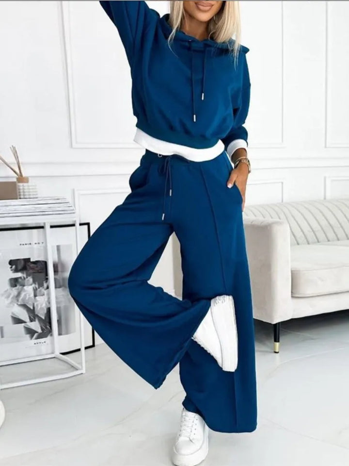 Damen Kapuzenoberteil Und Hose Set | Trainingsanzug