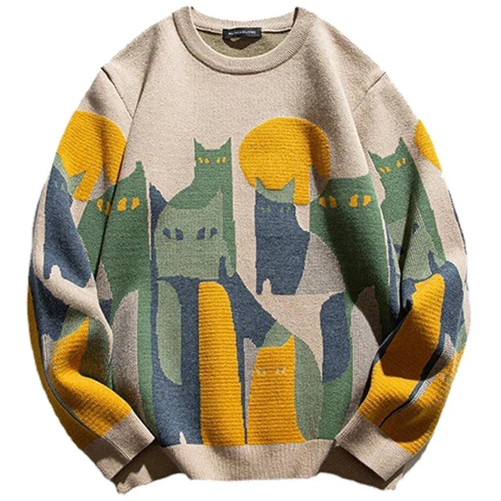 Herren Stilvolle Mehrfarbige Pullover | Oversize