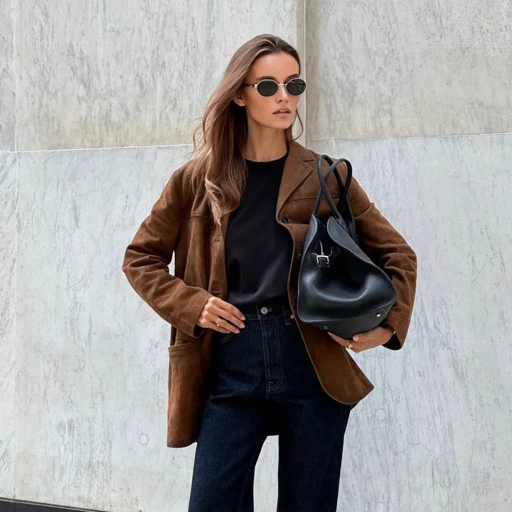 Trendige Damenjacke Mit Knopfverschluss | Vintage