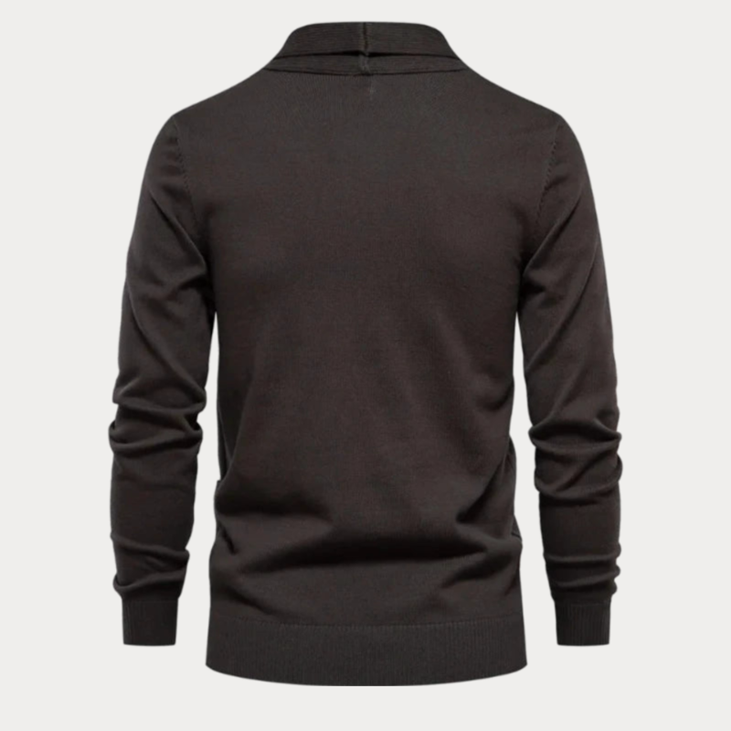 Strickjacke Mit Schalkragen Für Herren | Offene Vorderseite