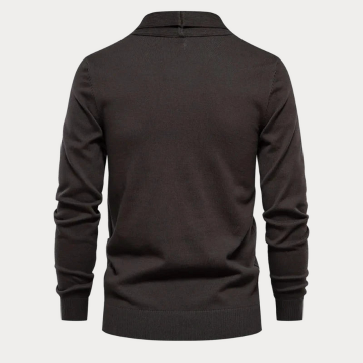 Strickjacke Mit Schalkragen Für Herren | Offene Vorderseite