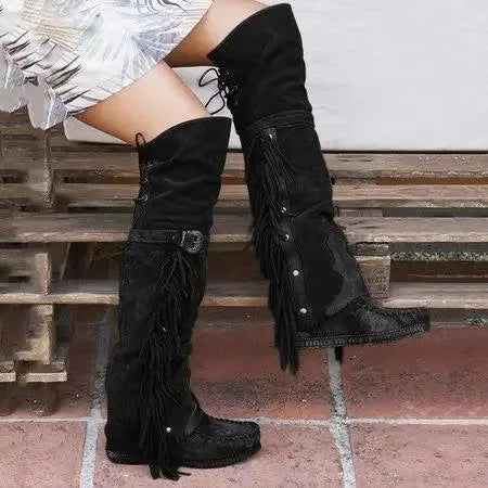 Stilvolle Verstellbare Damenstiefel | Kniehoch