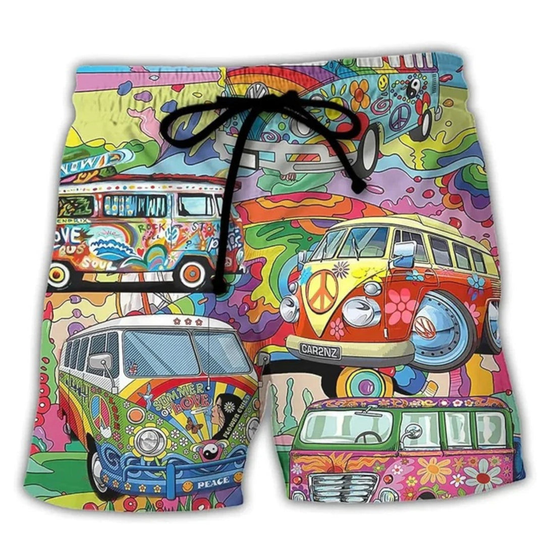 Isaac | Bedruckte Strandshorts Für Herren | Sommer