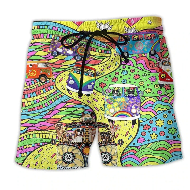 Isaac | Bedruckte Strandshorts Für Herren | Sommer