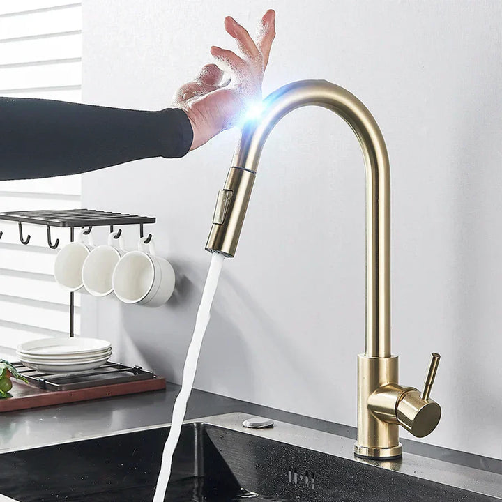 Touch Control Kitchen Tap with Pull-Out Spray