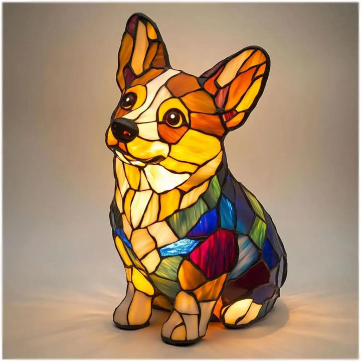 Fantasy Dog Table Lamp Decorative Colourful Home Lighting