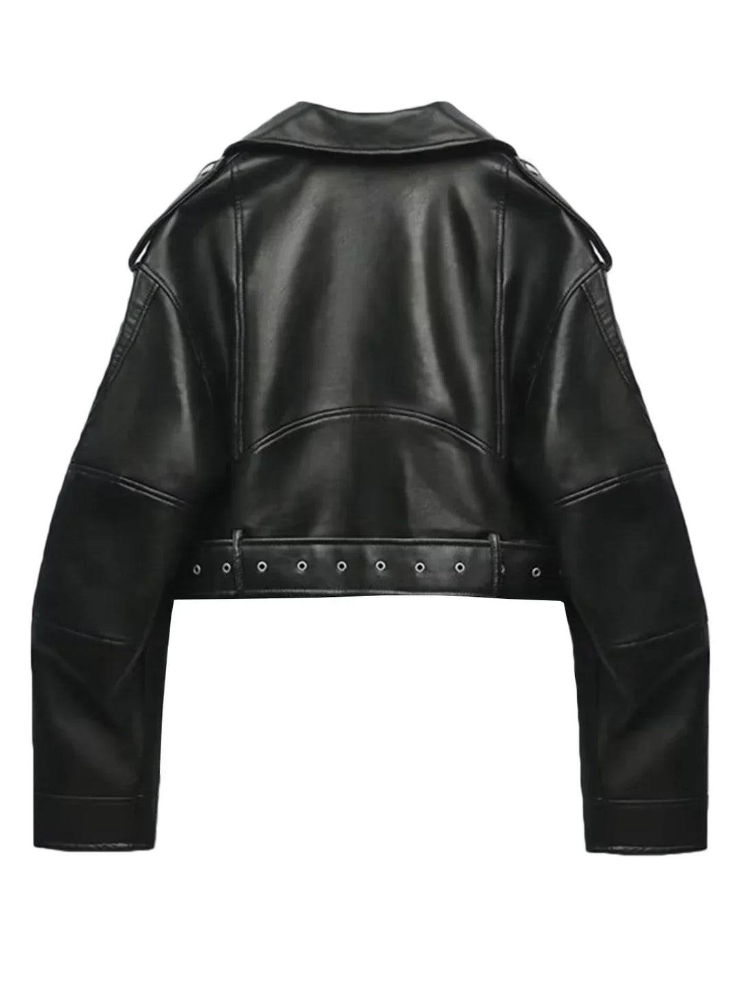 Kurz Geschnittene Lederjacke Für Damen | Freizeit