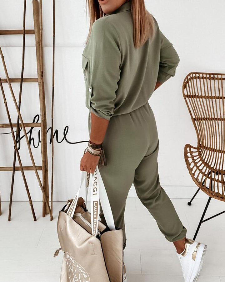 Damen Einteiler Jumpsuit | Mit Taschen