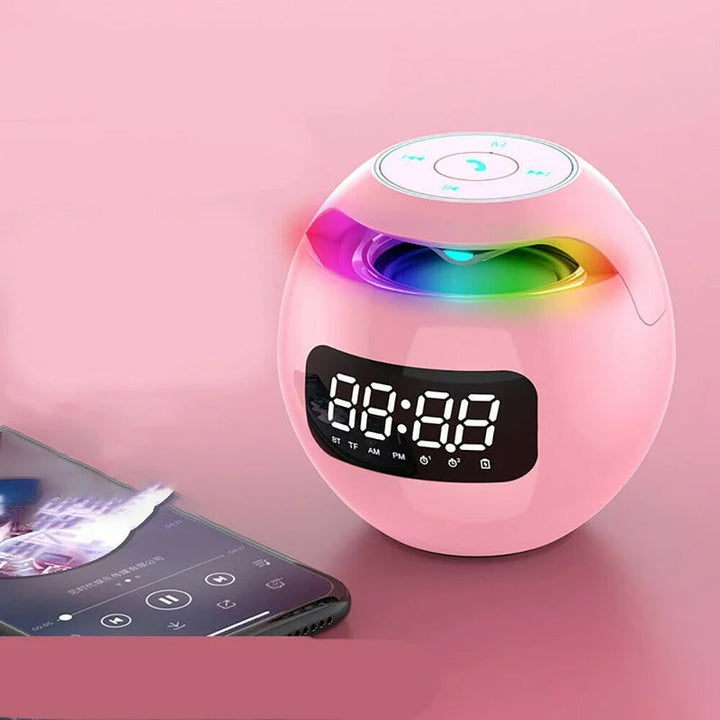 Bluetooth Speaker Alarm Clock with LED Mood Light