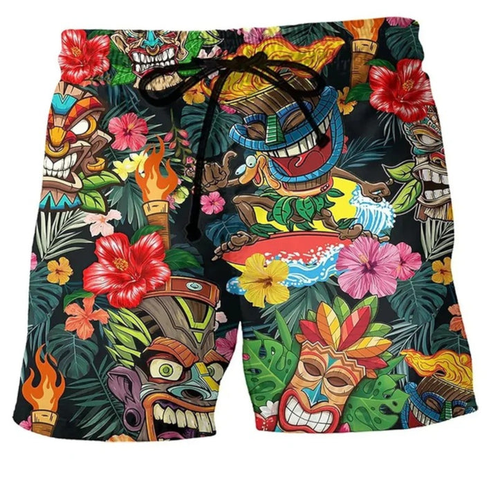 Isaac | Bedruckte Strandshorts Für Herren | Sommer