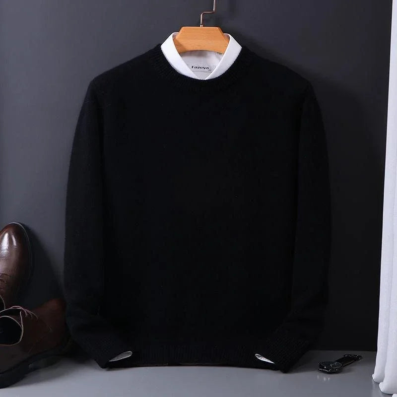 Lässiger Langarm-Kaschmirpullover Für Herren | Winter