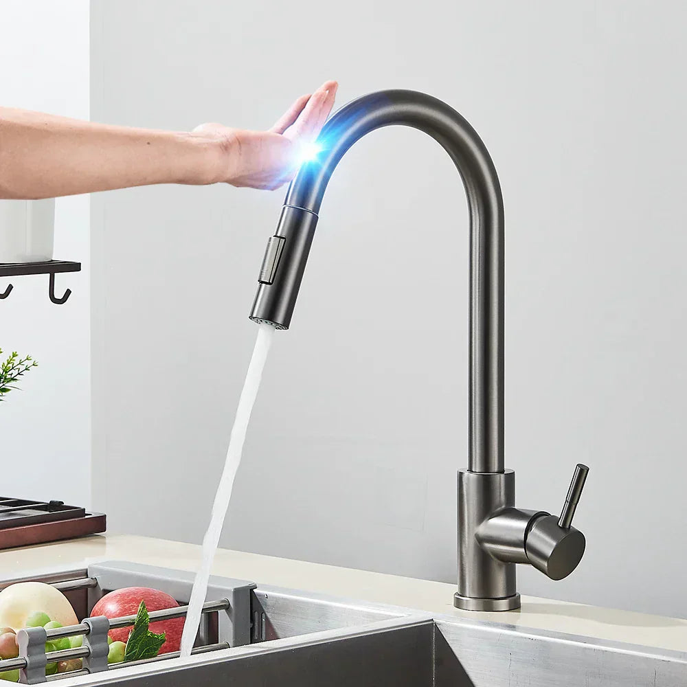 Touch Control Kitchen Tap with Pull-Out Spray