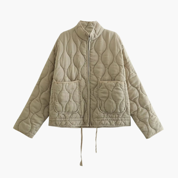 Klassische Steppjacke Mit Taschen Für Damen | Kurz
