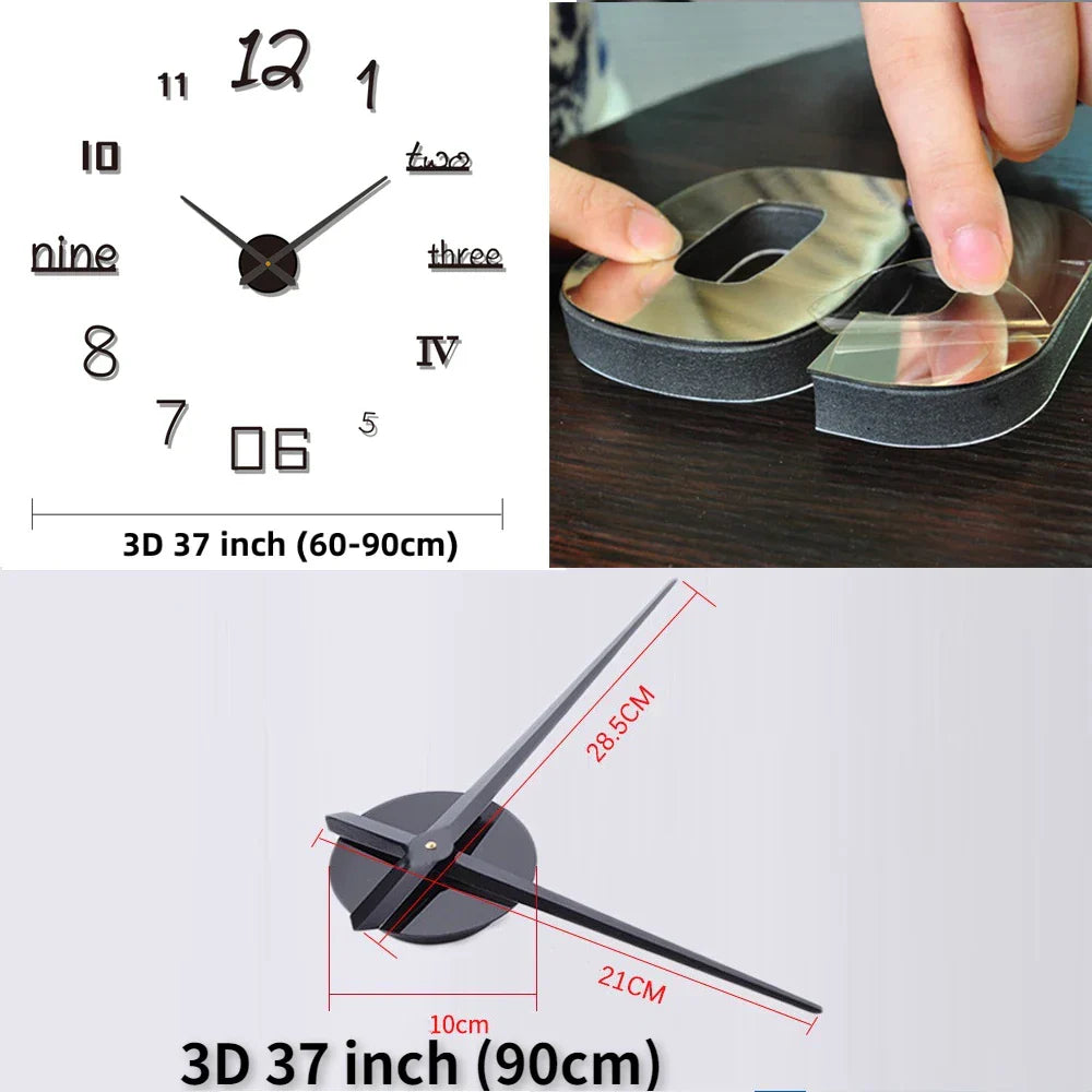 Modern Decorative Wall Clock Silent & simple to Mount