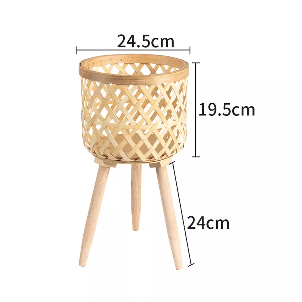 Handcrafted Bamboo Stand for Indoor Plant Pots