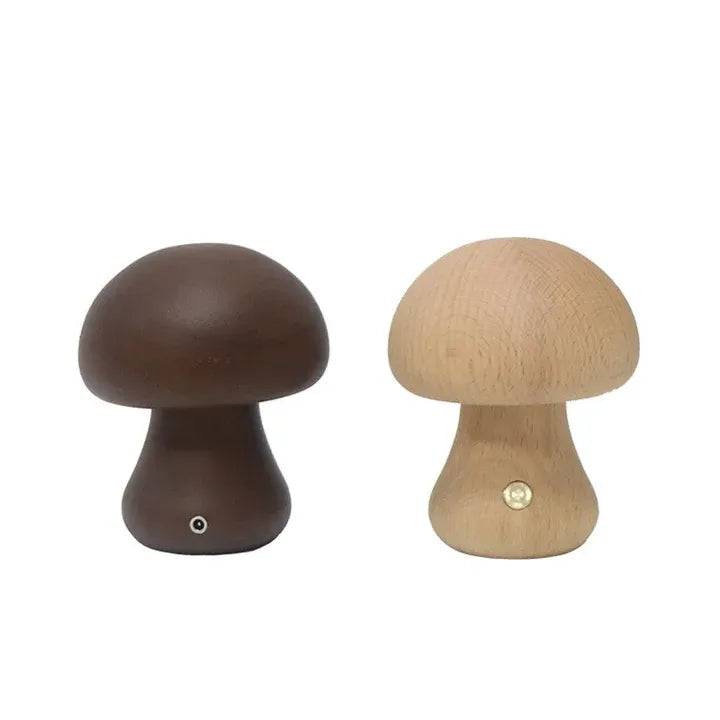Pilz-Tischlampe aus Holz – Mystisch, Natürlich & Stimmungsvolles Licht | Dekorative Leuchte für Schlafzimmer, Wohnzimmer & Kinderzimmer