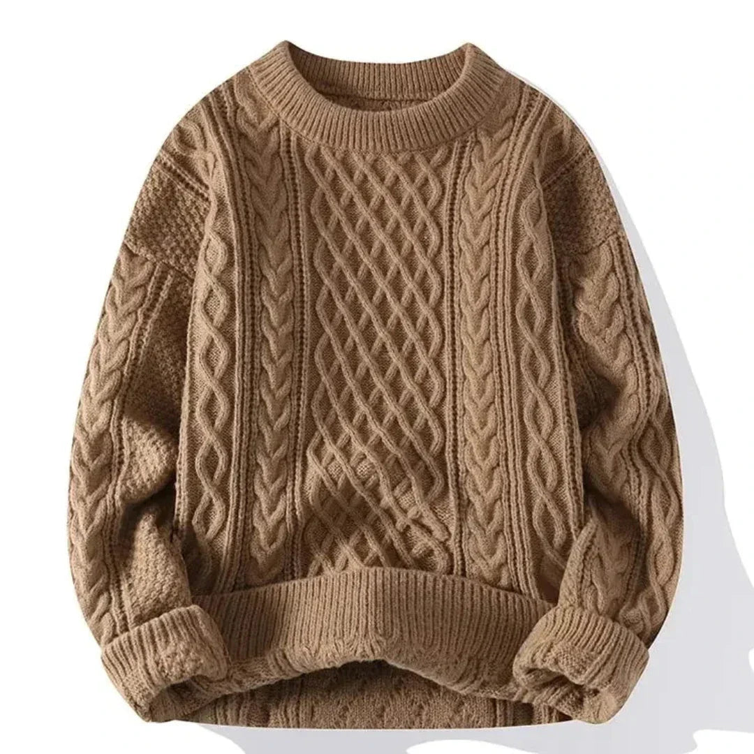 Herren Strickpullover Mit Rundhalsausschnitt | Langarm