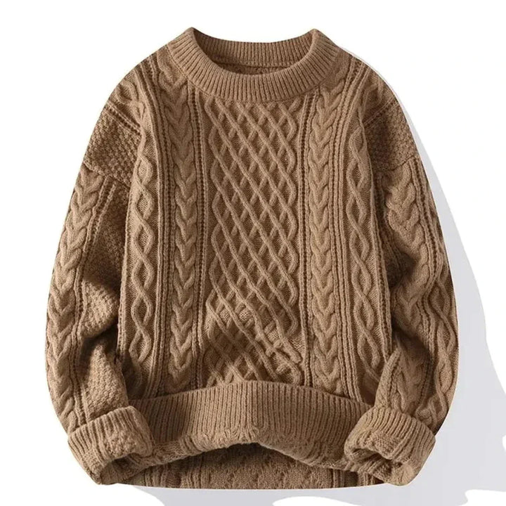 Herren Strickpullover Mit Rundhalsausschnitt | Langarm