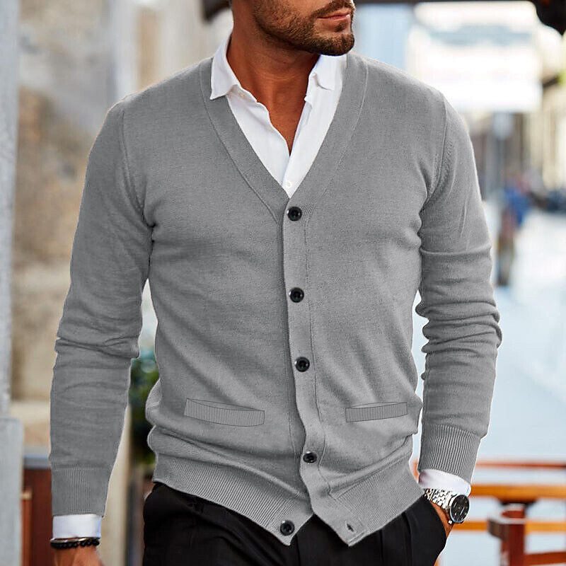 Stylische Herren Strickjacke | Langarm