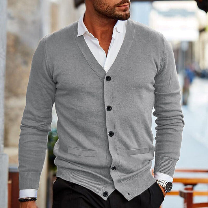 Stylische Herren Strickjacke | Langarm