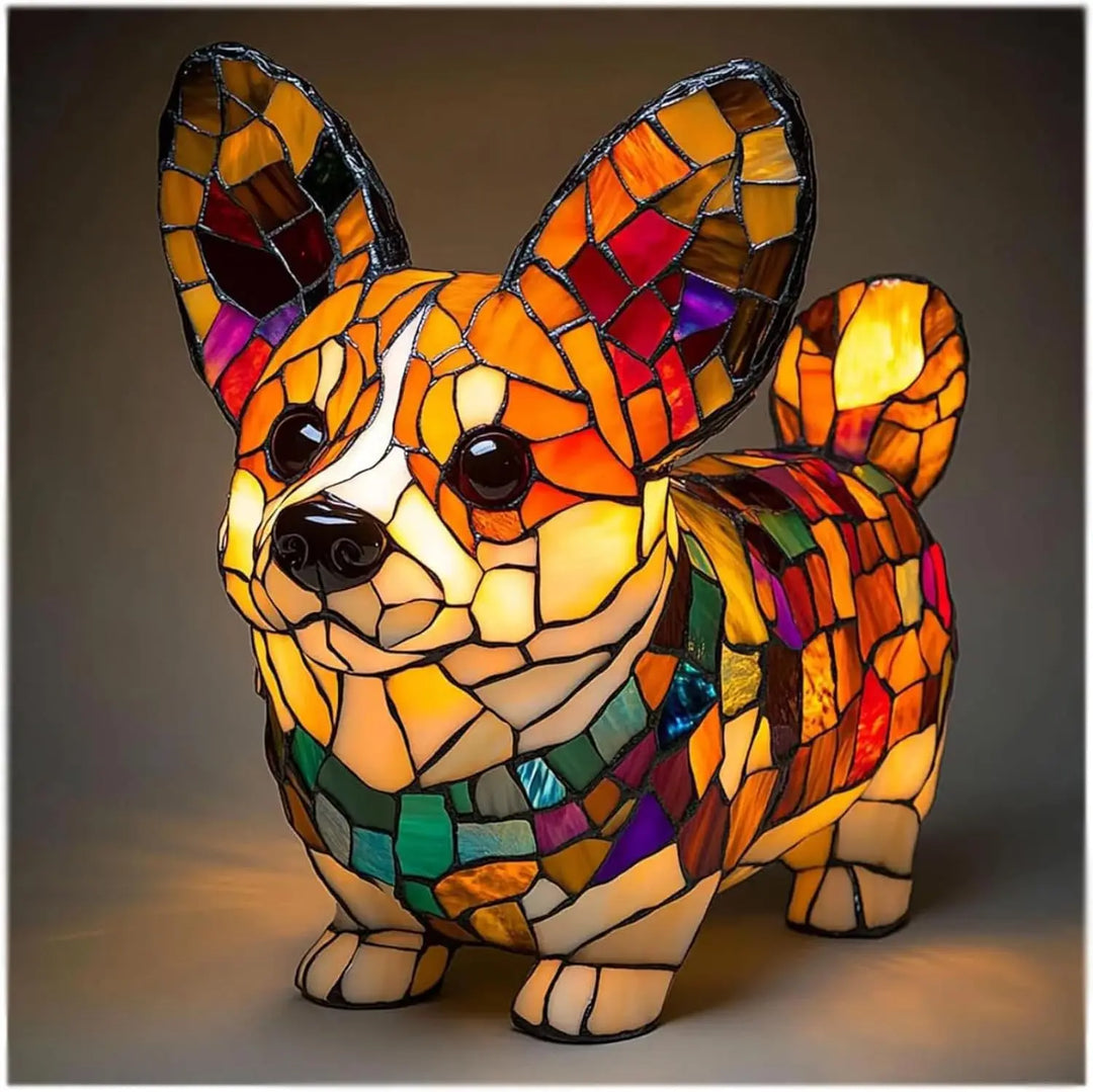 Fantasy Dog Table Lamp Decorative Colourful Home Lighting