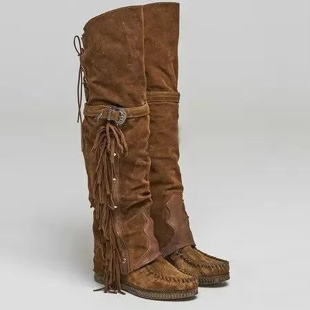 Stilvolle Verstellbare Damenstiefel | Kniehoch