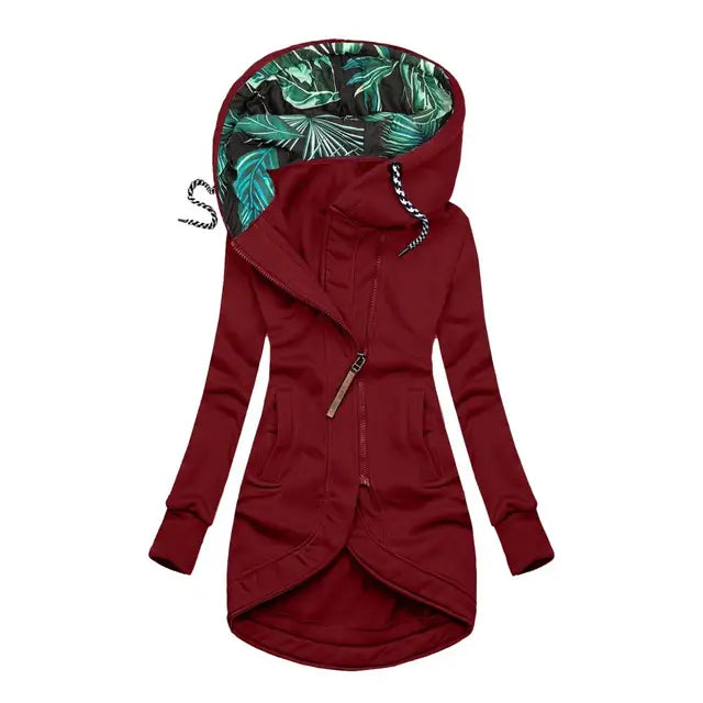 Winterjacke Mit Bedruckter Kapuze Für Damen | Herbst