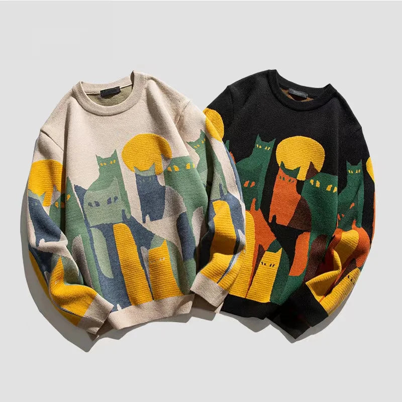 Herren Stilvolle Mehrfarbige Pullover | Oversize