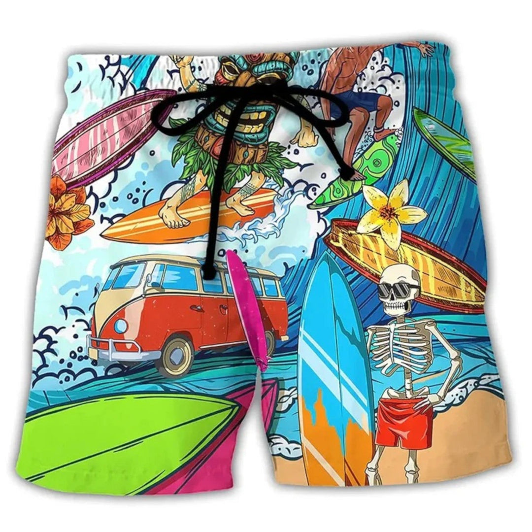 Isaac | Bedruckte Strandshorts Für Herren | Sommer