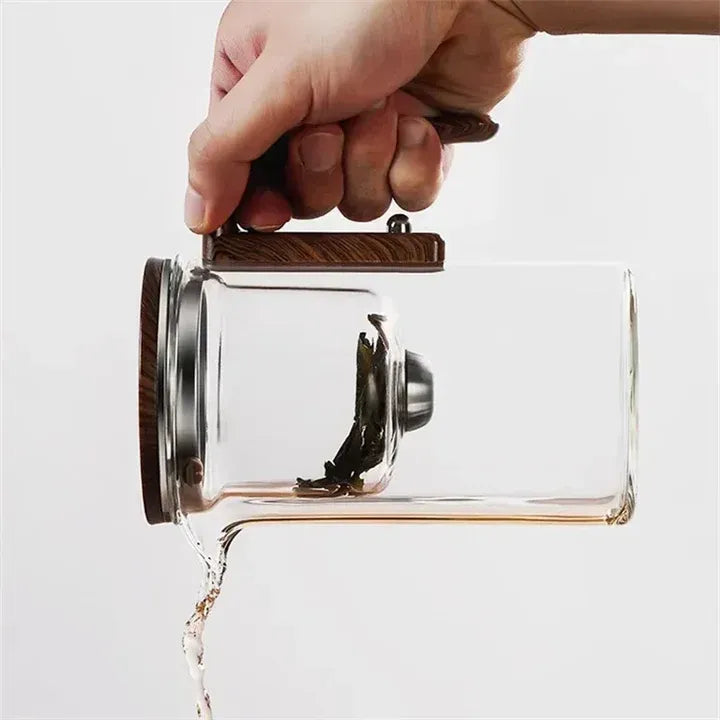 Glasteekanne mit Infuser – Elegant, Hitzebeständig & Ideal für losen Tee | Kreatives Design für stilvollen Teegenuss